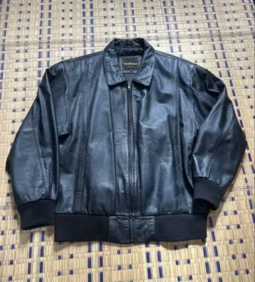 80s Suburban 가죽 봄버 자켓 한국제 빈티지 소가죽