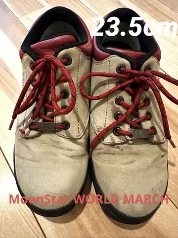 WORLD MARCH 등산화 베이지/레드