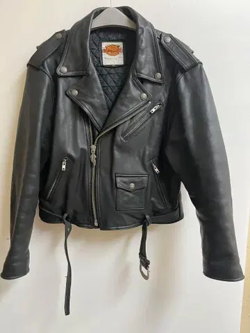 Harley-Davidson 블랙 가죽 더블 라이더 자켓