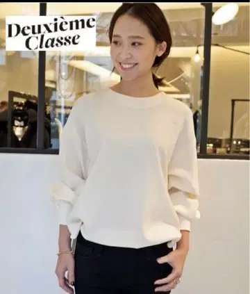 Deuxieme Classe 트리아세 조젯 오버 블라우스 블랙
