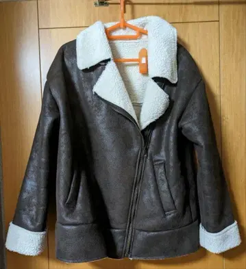 For it 가죽풍 보아 라이더 자켓 코트