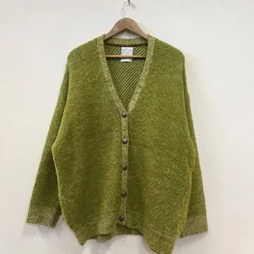 카스타네 볼륨 가디건 그린 오버 사이즈