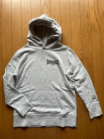 론즈데일 LONSDALE 후드티 M 멜란지 그레이 로고