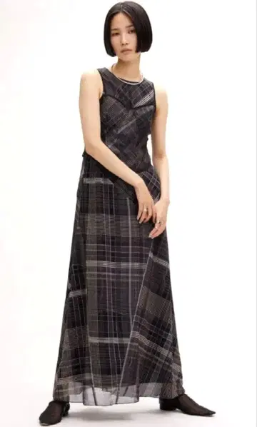 Ameri Vintage MEDI STRAIN CHECK DRESS