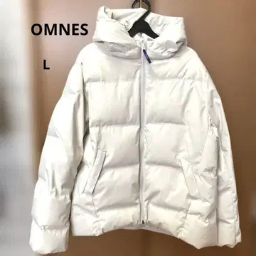 OMNES 후드 부착 화이트 다운 자켓