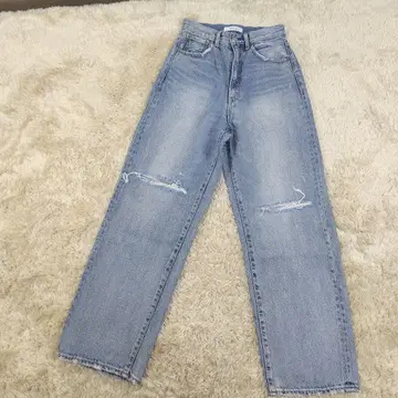 MOUSSY HW CRASH LOOSE STRAIGHT 데님 팬츠