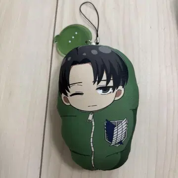 진격의 거인 리바이 침낭 마스코트 봉제 인형 키링