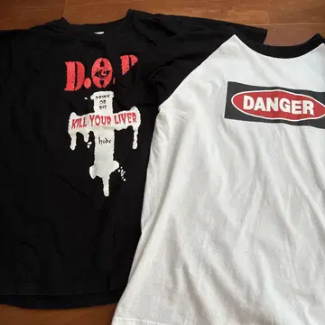 hideT셔츠 2장 세트 [ DOD,danger ]