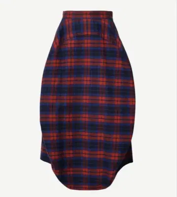 ANREALAGE BALL CHECK SKIRT RED