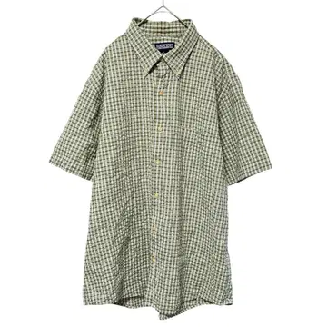 [ LANDS' END ] 랜즈 엔드 반팔 시어서커 BD 체크 (L)