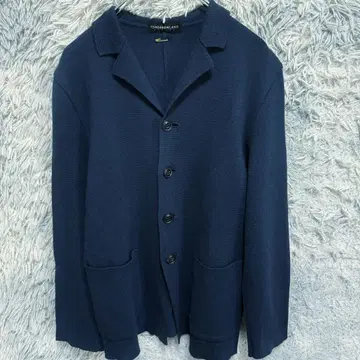 M 사이즈 투모로우랜드 트리코 하이 게이지 니트 자켓 네이비