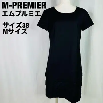 엠프리미어 블랙 반팔 원피스 사이즈 38 튜닉 a129