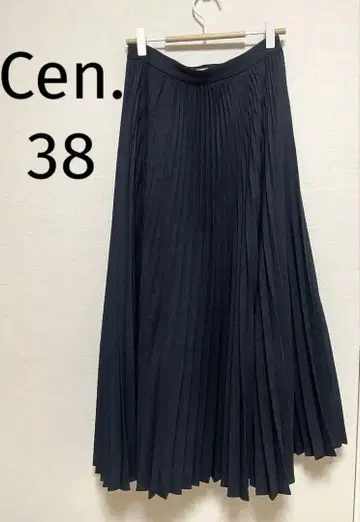 Cen. 블랙 플리츠 스커트 38
