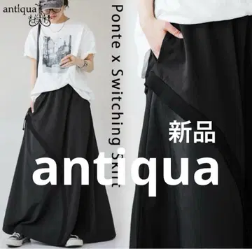 새상품 [ 안티카 antiqua ] 분또 절개 스커트 스커트 블랙 프리