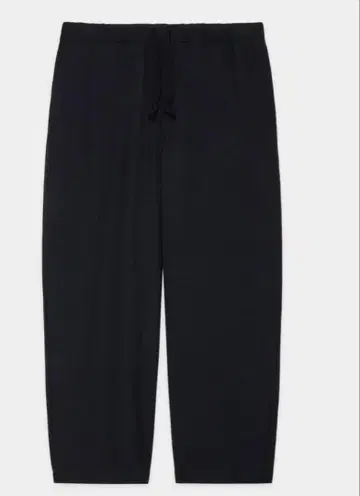COCOON WIDE EASY PANTS - CHAMBRAY BLACK