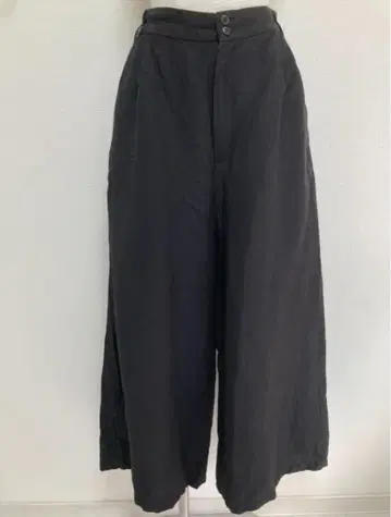 카구레 린넨 레이온 와이드 팬츠 블랙 프리 사이즈