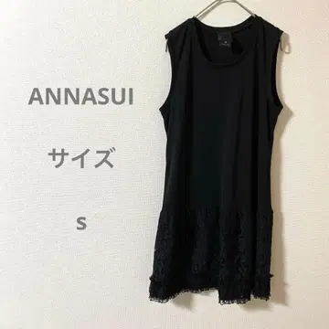 안나수이 ANNASUI 블랙 슬리브리스 원피스 S 심플