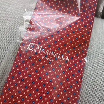 [ 미사용 새상품 ] E.MARINELLA 마리넬라 넥타이 빨간색 계열