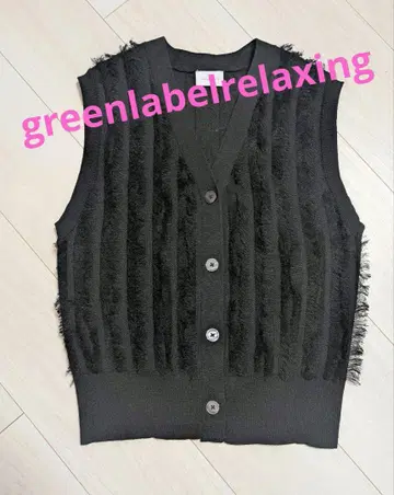 green label relaxing 블랙 니트 베스트 M 사이즈