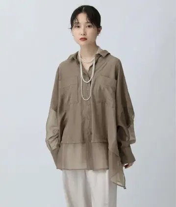 렙심 절개 판초 셔츠