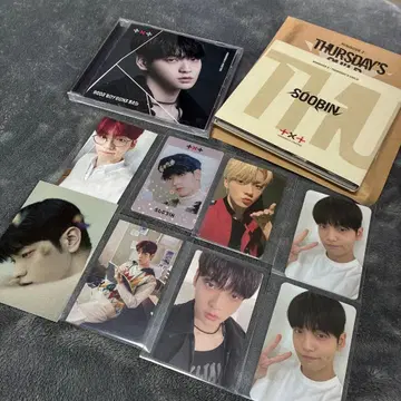 txt 수빈 굿즈 (트레이딩 카드, 부채, CD)