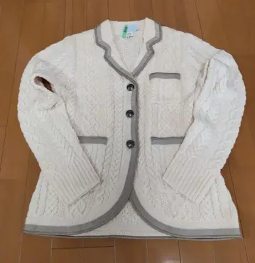 SCAPA 케이블 짜임 테일러 가디건 40 아이보리
