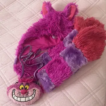 체셔 고양이 머플러 캡 패스 케이스 세트