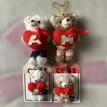 COBE 봉제 인형 스트랩 하트 포함