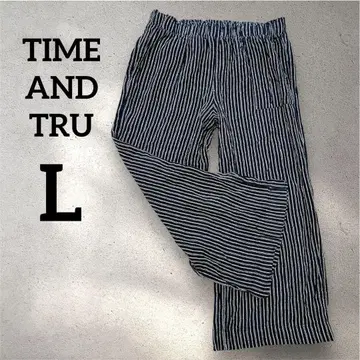 레어 TIME AND TRU [ L ] 스트라이프 와이드 팬츠