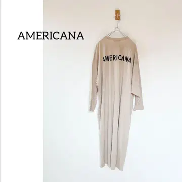 AMERICANA 아메리카나 백 로고 롱 원피스