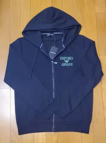 엠포리오 아르마니 새상품 남성용 스웨트 후드티 (로고/블랙 M)