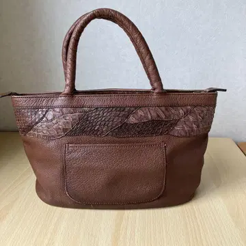 IBIZA 브라운 가죽 핸드백