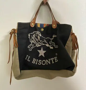 IL BISONTE 토트백 라이온 로고