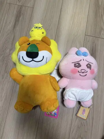 타베코 동물 사자 빤쮸토끼 봉제 인형