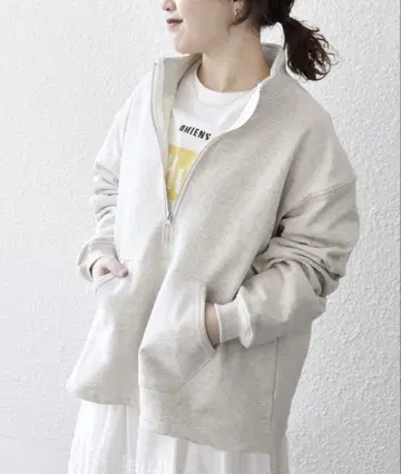 SHIPS any: COTTON USA 하프 지퍼 드로스트 풀오버