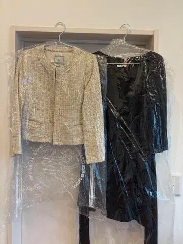 새상품급 ROPE PICNIC 베이지 트위드 자켓 원피스 세트