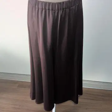 리츠코 시라하마 다크 브라운 와이드 팬츠