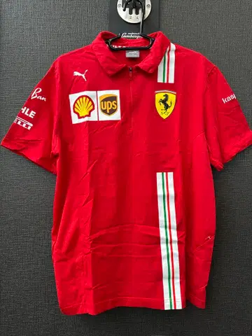 PUMA 페라리 피케 셔츠 L 사이즈 레드