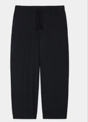COCOON WIDE EASY PANTS - CHAMBRAY BLACK