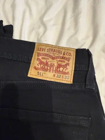 LEVI 511 블랙 데님 W32 L30