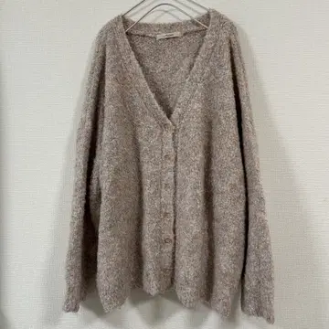 새상품급 Alley by wcloset 라메 부클 롱 가디건 핑크