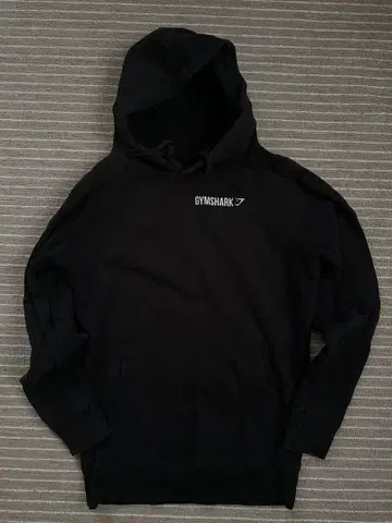 GYMSHARK 블랙 후드 부착 후드티 S