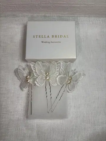 STELLA BRIDAL 나비 헤어핀 3개 세트