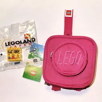 [ 미사용품 ] LEGO/레고/백팩형 미니 파우치/핑크/레고 블록(덤)
