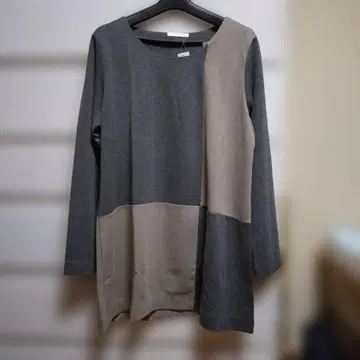 새상품 DEBUTTO 바이컬러 튜닉 긴팔 사이즈 3L