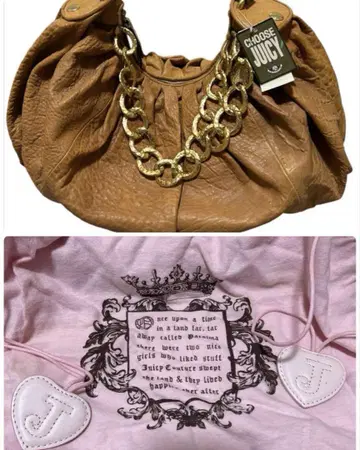 미사용 새상품 Juicy Couture 가죽 숄더백 수납 가방 포함