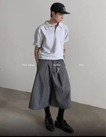 그레이 와이드 팬츠