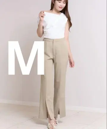 Front-Vent Straight Flared Pants M