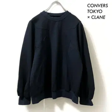 CONVERSE TOKYO x CLANE 긴팔 트레이닝복 티셔츠 블랙