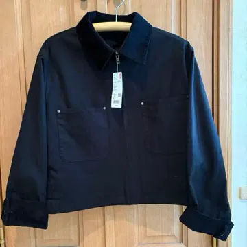 UNIQLO 집업 숏 자켓 블랙 XL